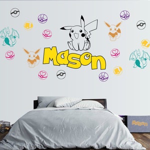 Pocket Monsters muursticker muur kunst sticker muurschildering