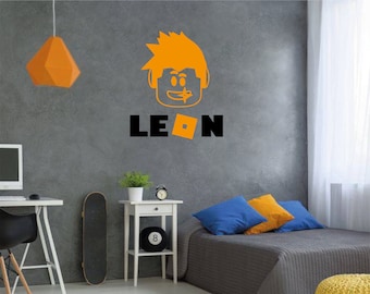 R-blox + Name Wall Decal I Gaming Wall Sticker I Bedroom Decor I Kids Teen Bedroom