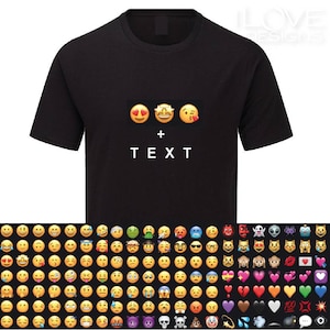 EMOJI T-Shirt Printing Symbol + Text - Express yourself