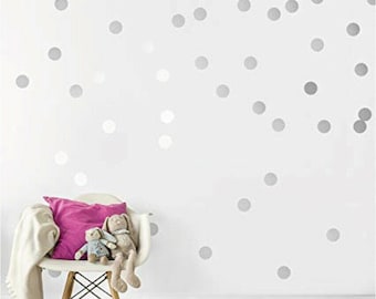 Glitter Polka Dot Wall Stickers | Circle wall decal I Bedroom Nursery Home decor