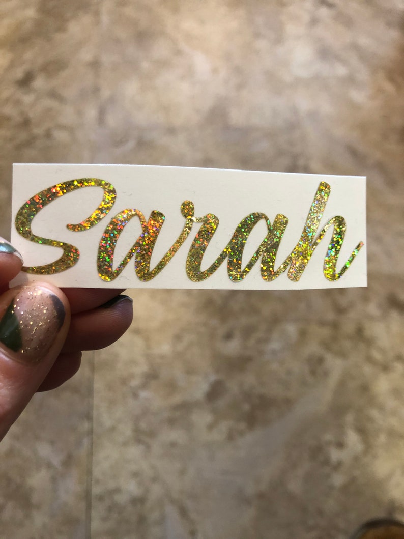 Vinyl Name Stickers for Water Bottles Calligraphy Stickers Etsy