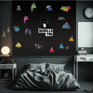 GORILLA TAG Wall Sticker | VR gamer Feature wall | Kids Teens Adults bedroom wall image 1