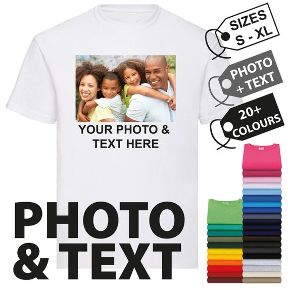 Personalised T-shirt Printing Custom Design Name Text Maker - Print Your  Own - Etsy