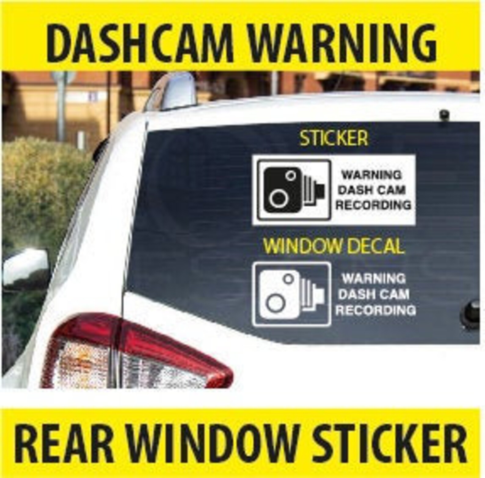 Dash Cam Sticker DASH CAM RECORDING Warning Vinyl Decal Car Etsy UK