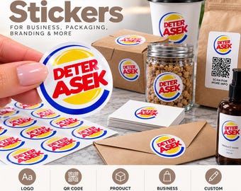 Premium Custom Stickers, Product Labels | Personalised Logo Stickers, Business QR Code Labels, Packaging Stickers