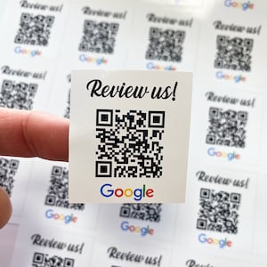 Google スキャンとレビュー ステッカー | QR ラベル | 防水スーパー粘着性 I クライアント レビュー リンク ラベル I ダイレクト トラフィック マーケティング QR スキャン