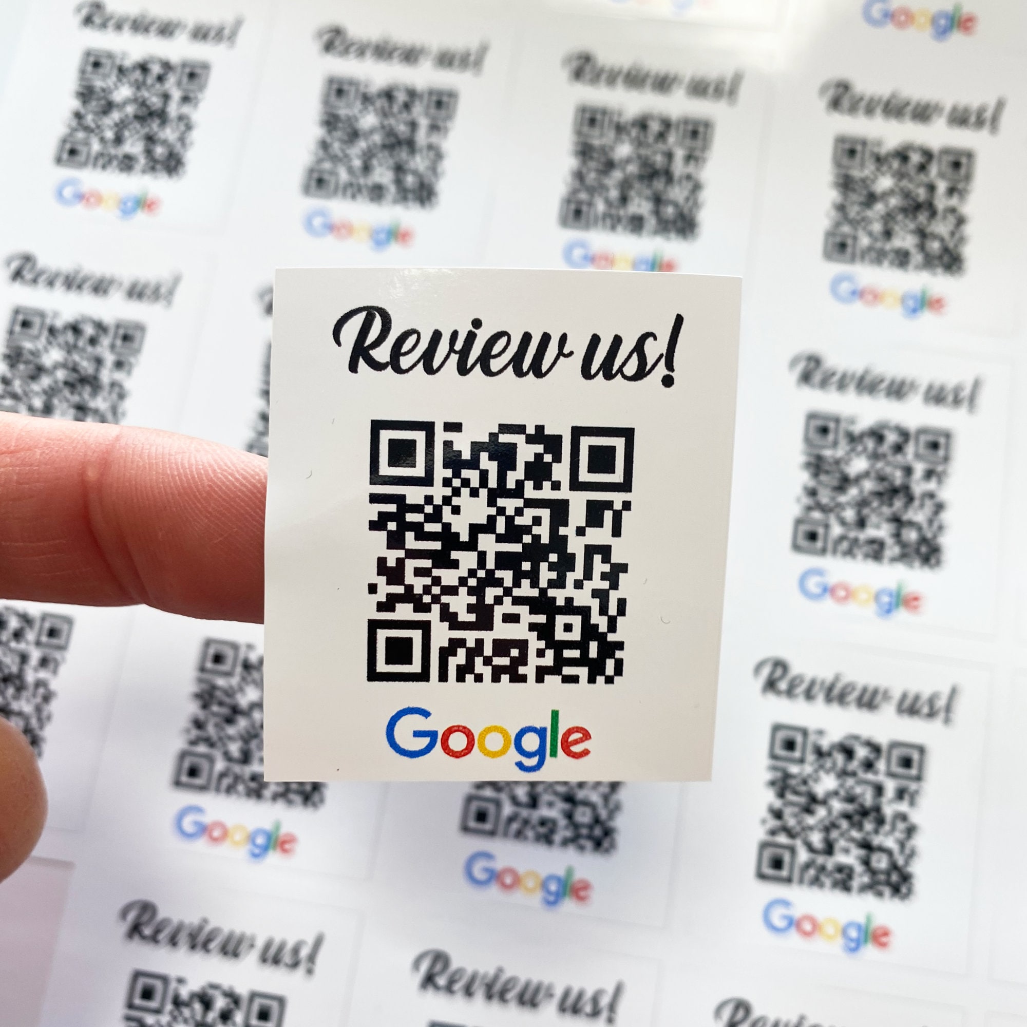 Google Scan and Review Stickers | QR Labels | Waterproof Super-sticky I ...