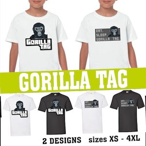 GORILLA TAG T-shirt I VR game inspired design Tee I Kids & Adult sizes