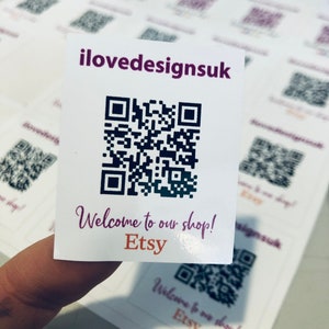 QR-Code Aufkleber Website | Facebook Instagram Social-Media Direkt-Traffic-Labels URL-Positionierung Seo Marketing Werbung