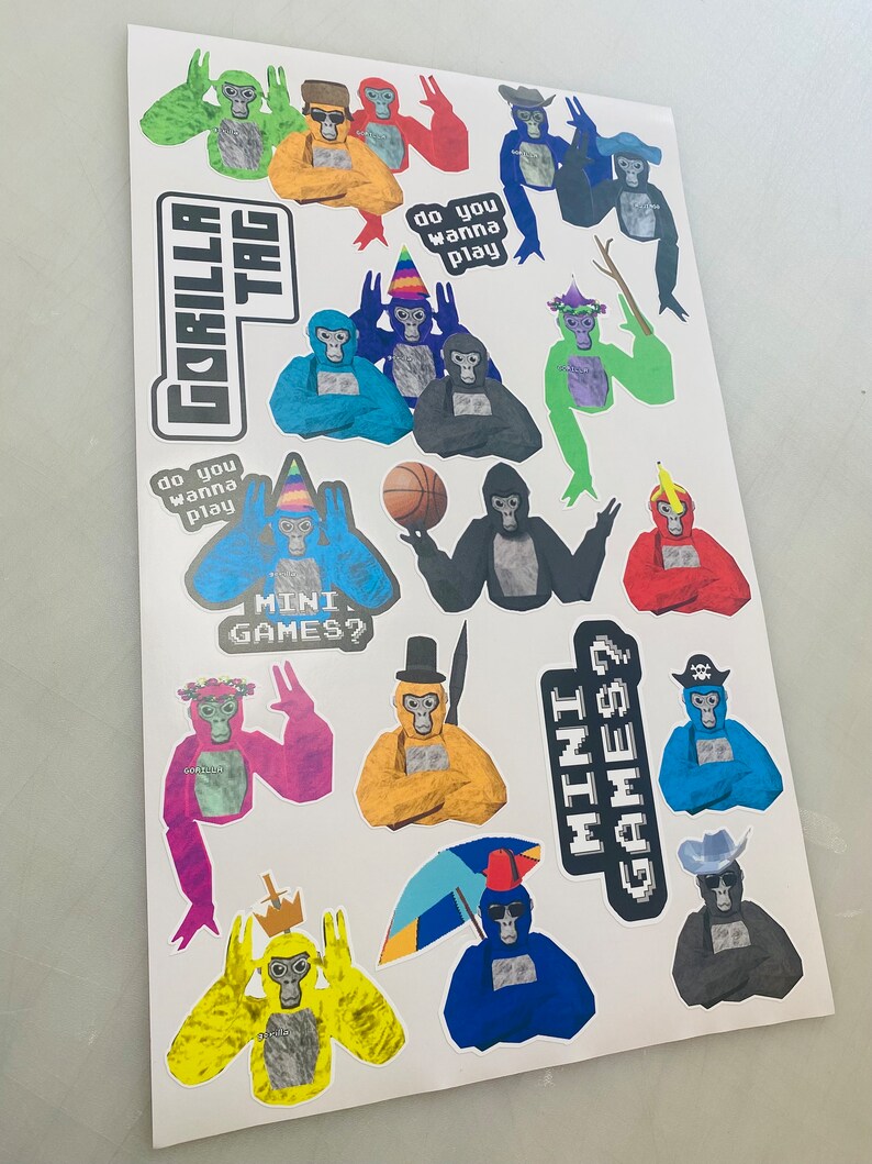 GORILLA TAG Wall Sticker | VR gamer Feature wall | Kids Teens Adults bedroom wall image 3