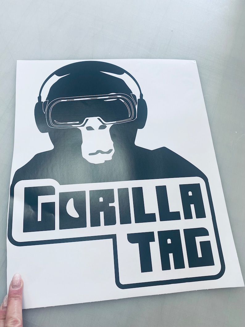 GORILLA TAG Wall Sticker | VR gamer Feature wall | Kids Teens Adults bedroom wall image 2