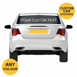 Rear Window Decal | Fully Customisable Car window stickers | Advertise your business solution