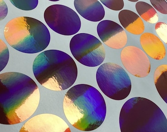 Iridescent Polka Dot Wall Stickers | Circle wall decal | Bedroom | Nursery Home decor