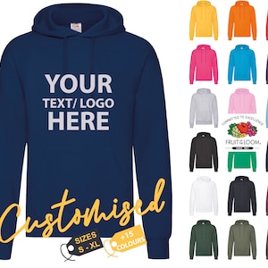 Unisex Personalised Hoodie | Printed hoodie | Photo Text Slogan Logo | Make your own hoodie | Gift ideas for Birthday Anniversary and more
