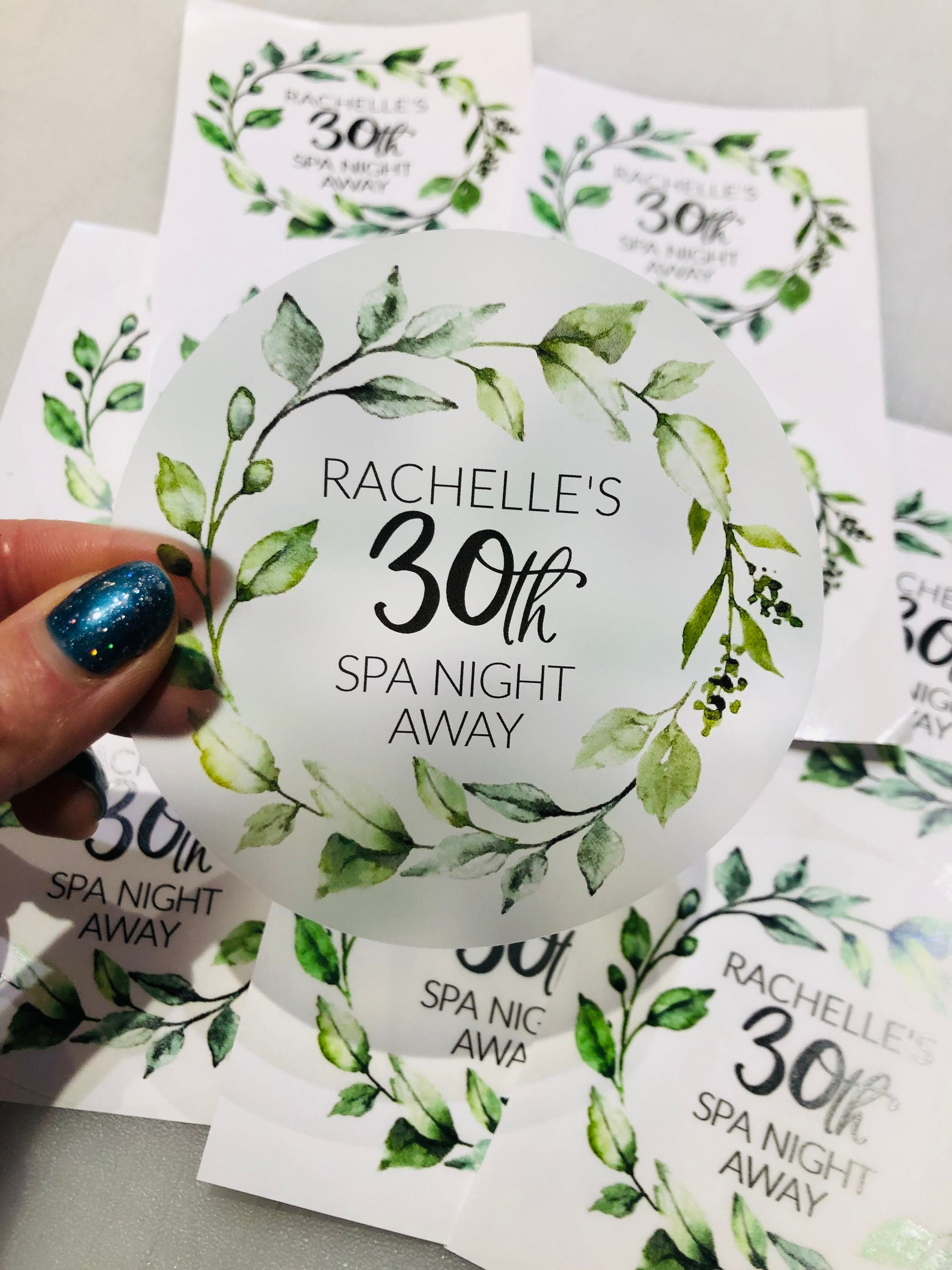 Big Birthday Stickers | 30th 40th 50th  60th 70th 80th 90th| Personalised Name,  Location & Date