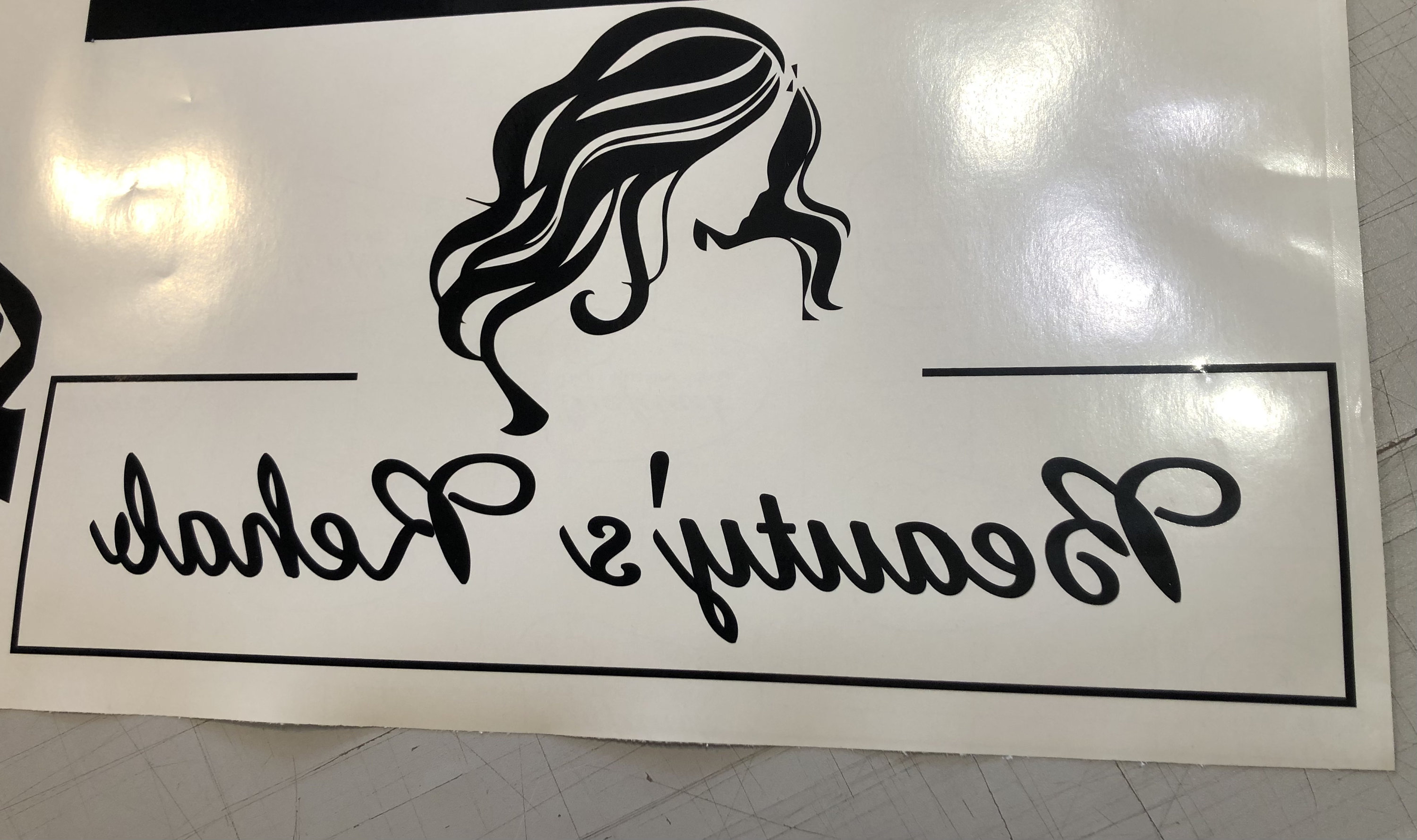 CUSTOM Hair & Beauty Salon Sign Shop Window Vinyl Decal Etsy