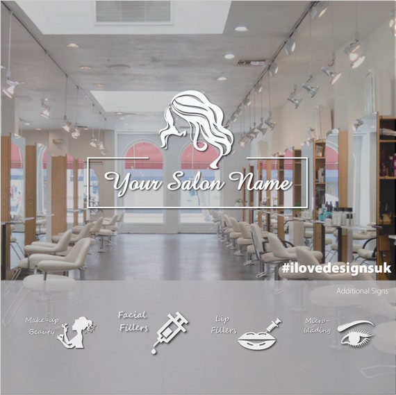 Hair & Beauty Salon Business Window Decals Aesthetic Beauty | Etsy UK