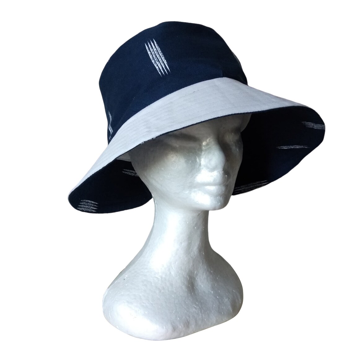 Cotton Sun Hat for Women with Ponytail Hole Reversible Eco Etsy