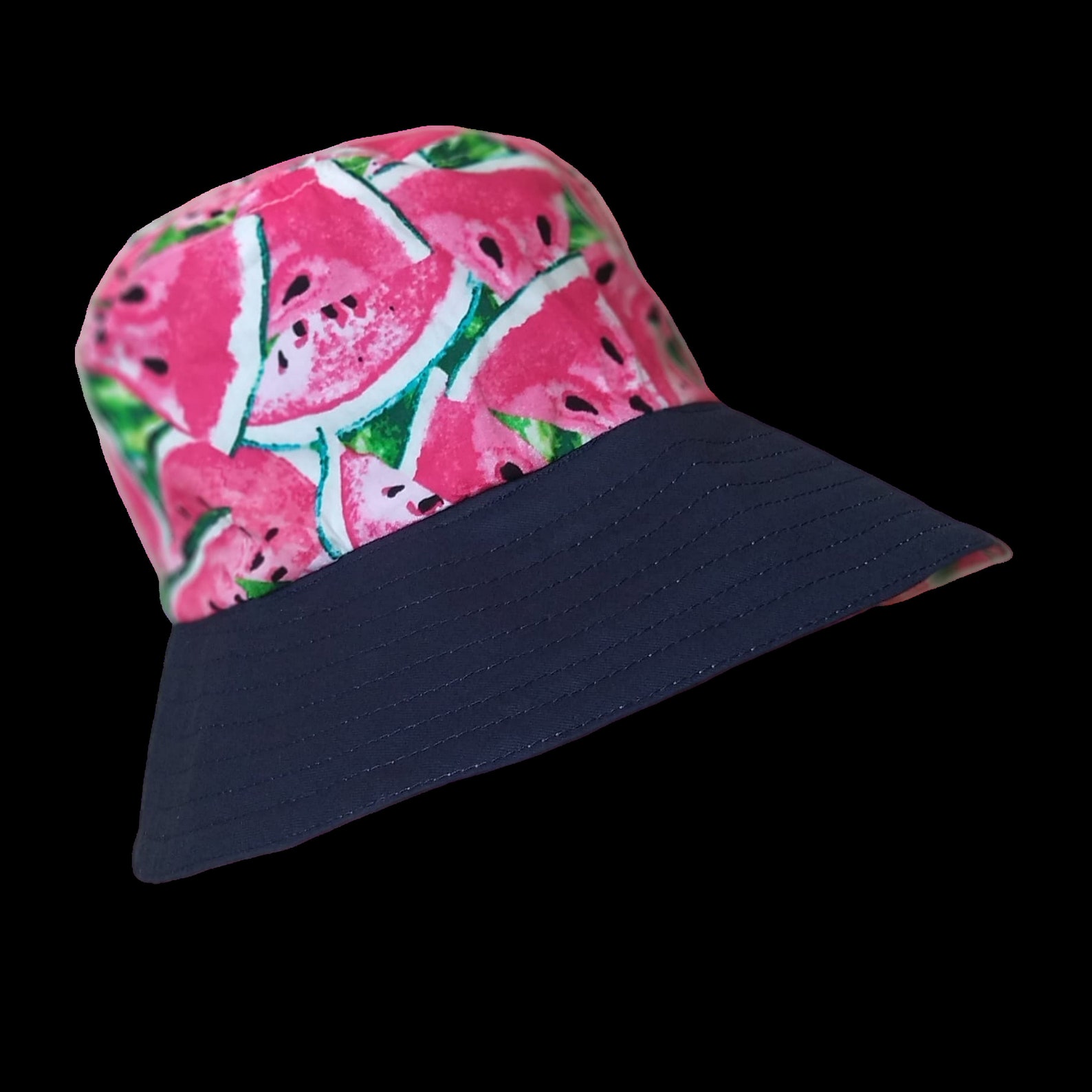 WATERMELON Sun Hat Reversible Ponytail Hole Golf Hat Etsy