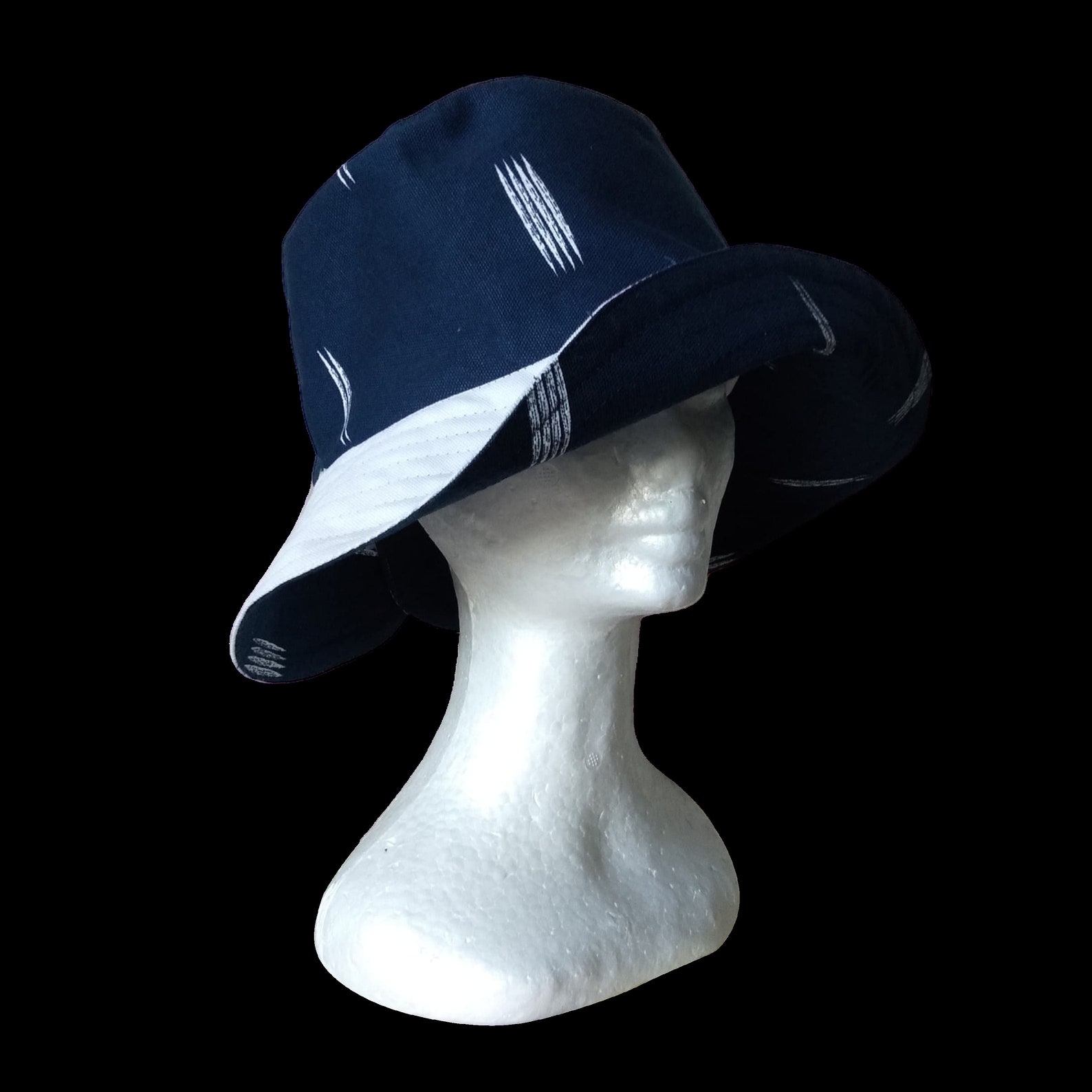 Cotton Sun Hat for Women with Ponytail Hole Reversible Eco Etsy