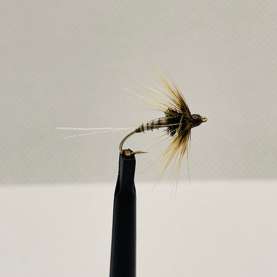 6 March Brown Dry Fly Fishing Fly Hook 14 Long Custom Hand Made in