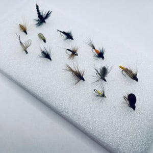 13 Assortment of Flies for Fly Fishing  Hand Made in USA