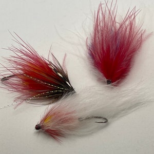 3 Streamers Size 1 Front Hook With Size 8 Trailer Fishing Fly Custom Hand Made in USA
