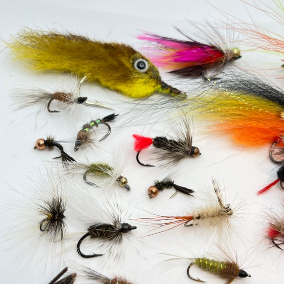 35assortment of Flies Fly Fishing Lures Hand Made in USA 