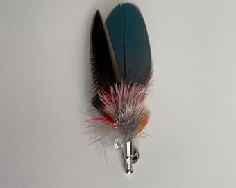 Feder Pin Brosche Accessoire, für Tasche, Hut, Revers, Jacke, nach Maß