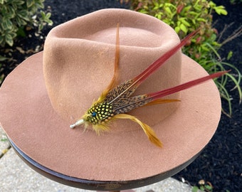 Feather Pin Brooch Accessory, for Bag, Hat, Lapel, Custom Made