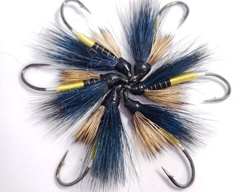6 Atlantic Salmon Flies Fishing Fly Hook 6 Custom Hand Made in USA
