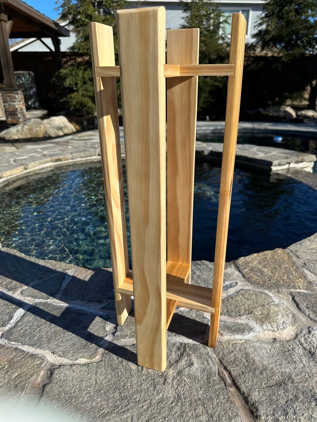 Wooden Plant Stand Etsy