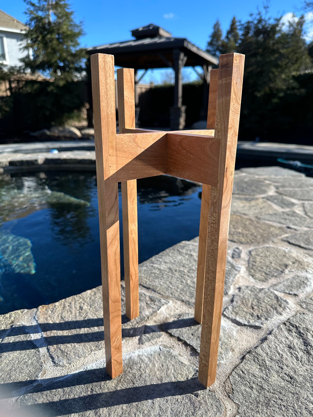 Wooden Plant Stand Etsy