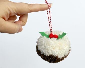 Mini Pom Pom Christmas Pudding Craft Kit | Christmas Crafts, Christmas Decor, Kids Crafts, Stocking Filler, Craft Kit, Pocket Money Kits