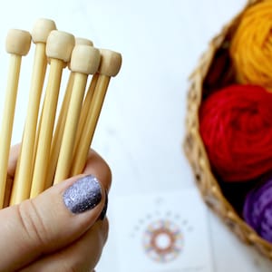 Large Bamboo Knitting Needles (6mm+) | Straight Knitting Needles, Single Knitting Needles, Eco Knitting Needles, Knitting Needles UK, Knit