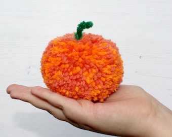 Mini Pom Pom Pumpkin Kit | DIY Kit, Halloween Crafts, Halloween Decor, Kids Crafts,