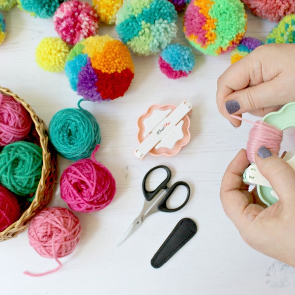 Großer Pom Pom Maker Starter Kit | Pom Pom Kit, Bastelset für Kinder, Pom Pom Kit, DIY Kit, Pom Pom Kit, Kinder Basteln