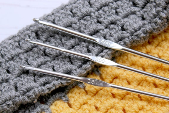 Aluminium Crochet Hooks sizes 3mm, 3.5mm or 4mm Crochet Hooks UK