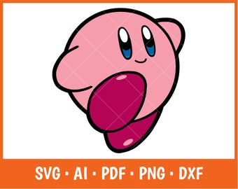 Kirby Winking Svg - Etsy