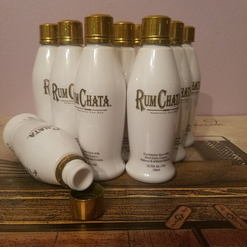 10 Mini RumChata Liquor Bottles 100ml Empty Shot bottle Caps Etsy