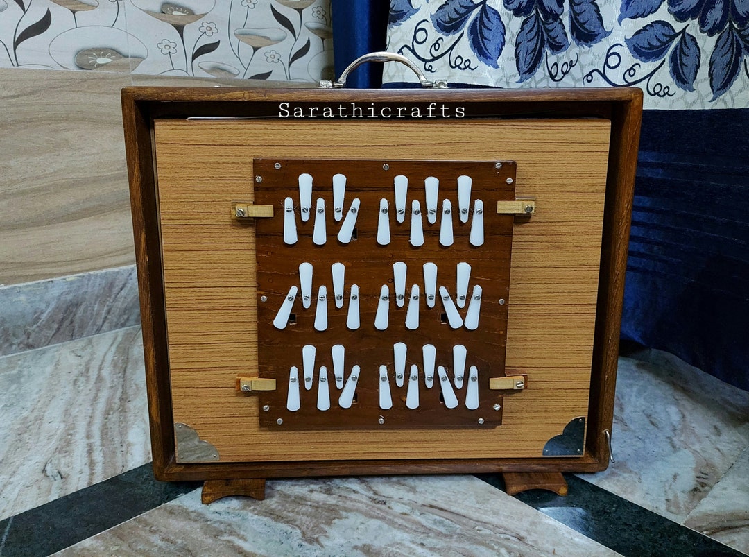 Large 36 Keys Shruti Box,17x14x3 Special 3 Set Reeds, Key C to B First