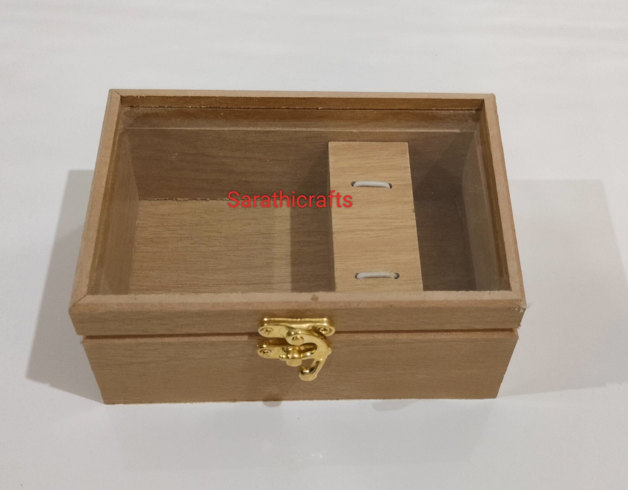 Wooden Tie Box Necktie and Pocket Square and Cufflink Storage