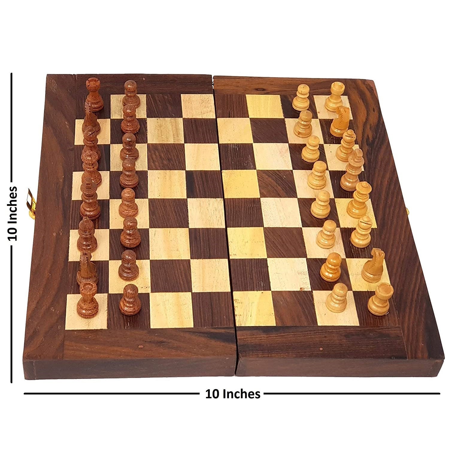 Handmade Folding Chess Board Set Game Wooden Chess Etsy