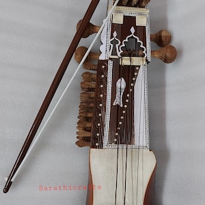 Sarangi - Beautiful Handcarved Traditional Indian String Music Instrument for Live Play Professional Kalawati Sarangi (Made In INDIA)