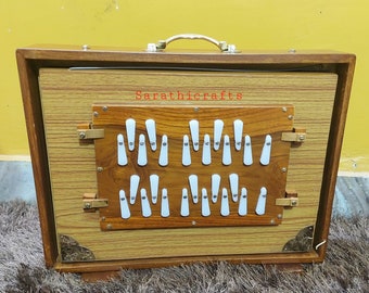 Spezielle große 26-Schlüssel Shruti-Box, (4 "x 12" X 3 "") Special 2 Set Schilf, Schlüssel - C nach B - erste- zweite Oktaven, reines Sanmica gestimmt 432 Hz und 440 Hz