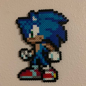 Sonic inspired perler bead art