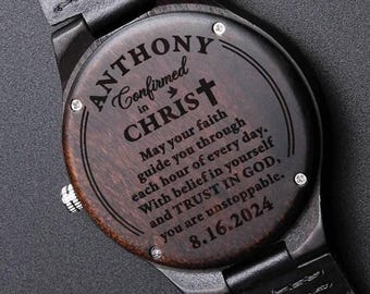 Engraved confirmation watch gift for boys | Confirmation day present for male