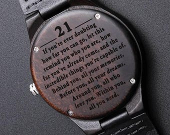 Watch for 21st birthday gift to son | Thoughtful present for grandson turning 21 years old | Keepsake 21st bday gift from parents