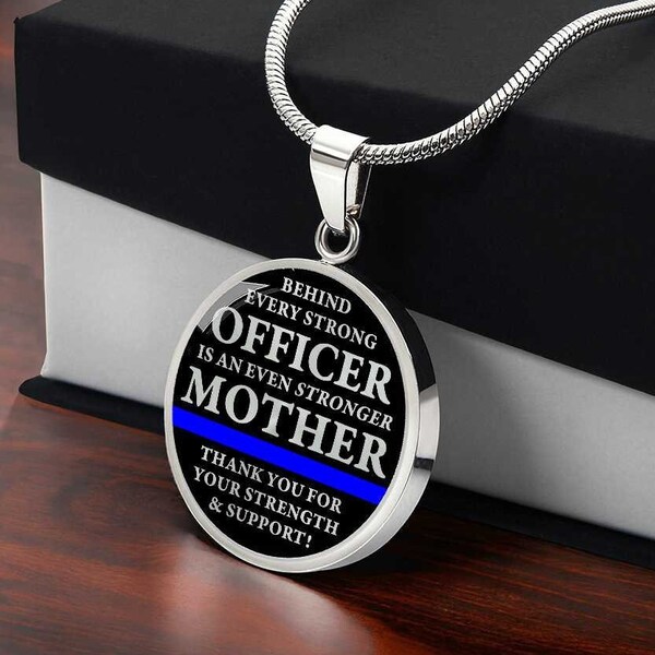 Police mom necklace gift from cop | Mother’s Day present from law enforcement officer | Police officer mother gifts