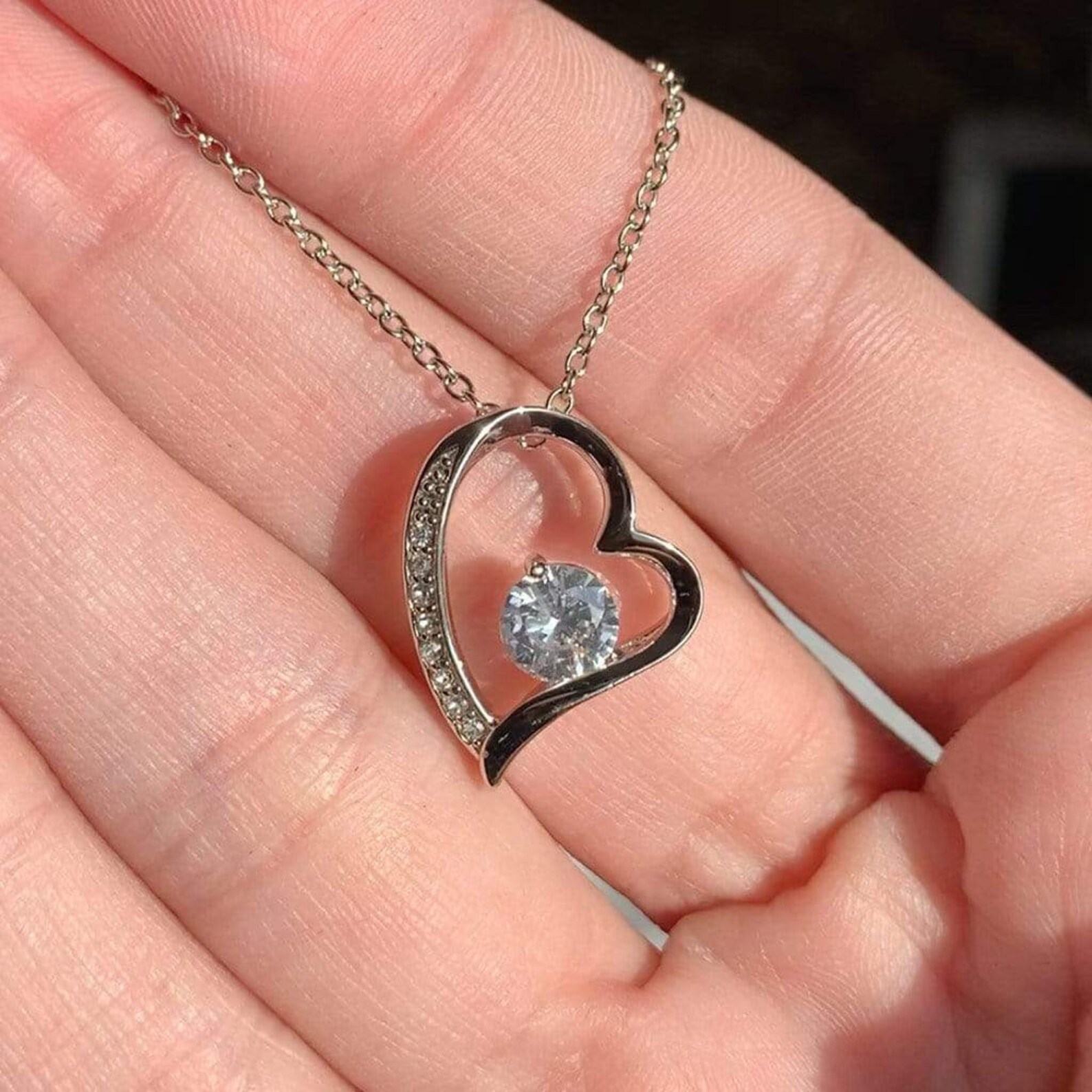 Heart necklace for her Valentine's Day gift for | Etsy